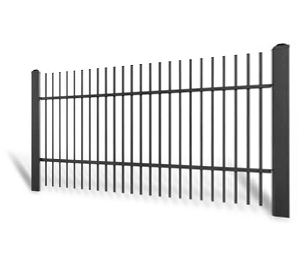 Kovaný plot Dvoukřídlá brána 3000 × 1450 mm, pozinkovaná výplň typ 58.06