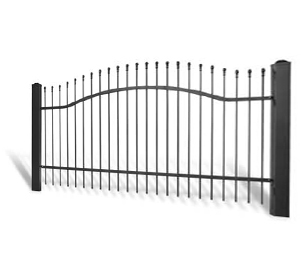 Kovaný plot Dvoukřídlá brána 3000 × 1450 mm, pozinkovaná výplň typ 58.62