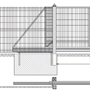 Dvoukřídlá brána 3000 × 1450 mm, pozinkovaná výplň typ 58.55